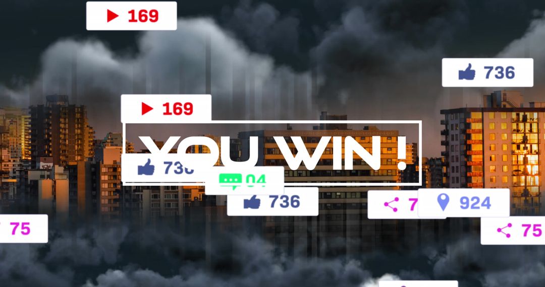 Digital Overlays Highlighting Social Media in Urban Setting