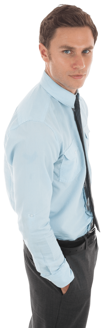 Transparent Image of Serious Businessman with Confident Pose