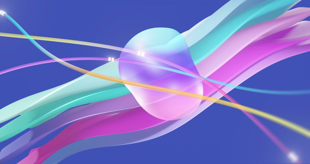 Dynamic Multicolored Waves with Abstract Orb Design