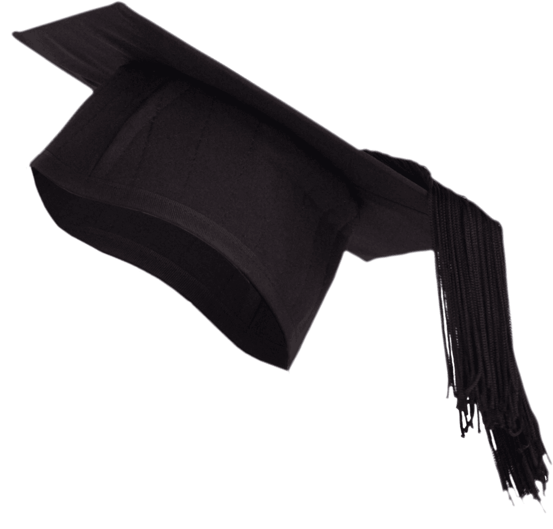 Transparent Vector Graduation Cap on White Background