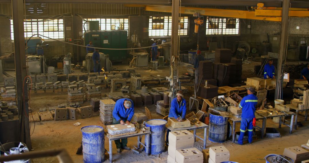 Workers Manufacturing in Industrial Factory - Free Images, Stock Photos and Pictures on Pikwizard.com