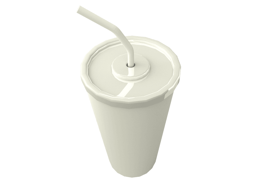 White Takeaway Cup Transparent for Hydration and Mockup Design