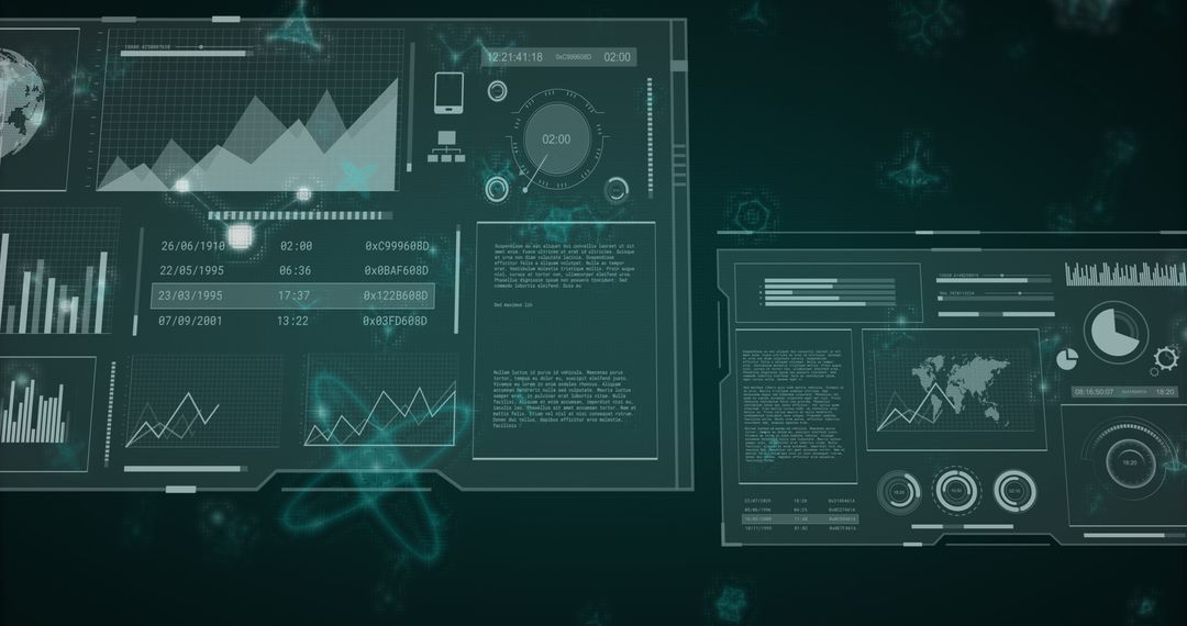 Futuristic Digital Dashboard in Virtual Command Center