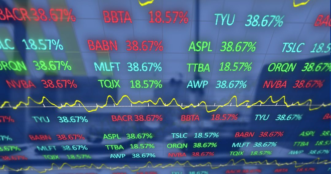 Digital Financial Data Reflection in Modern Office Workspace