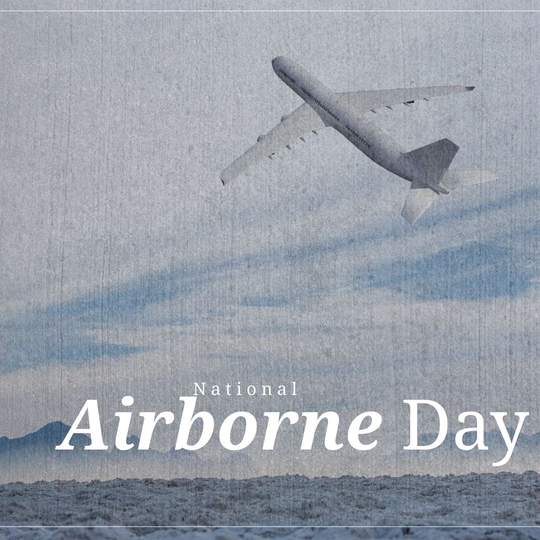 Airplane Soaring for National Airborne Day Celebration