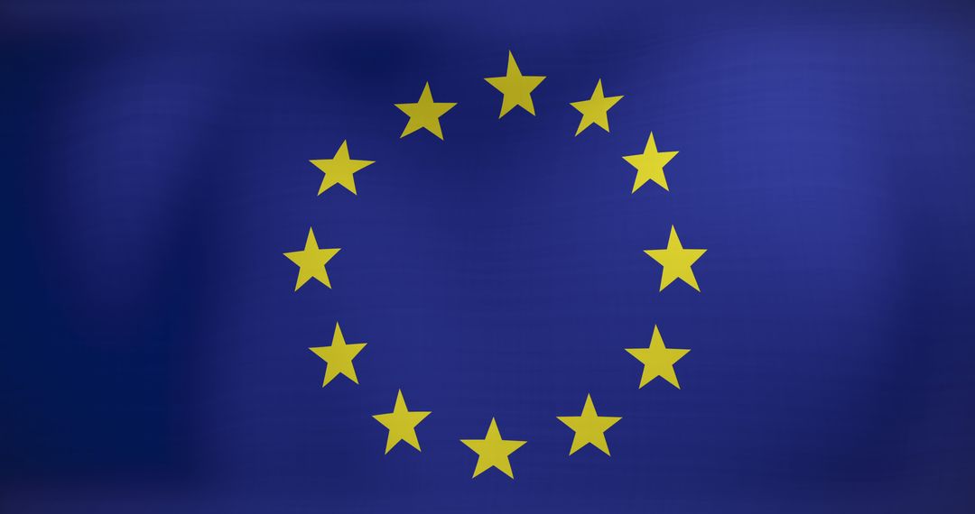 European Union Flag with Motion and Patriotic Significance