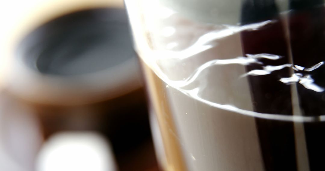 Close-up of Freshly Brewed Dark Coffee in Glass Mug - Free Images, Stock Photos and Pictures on Pikwizard.com