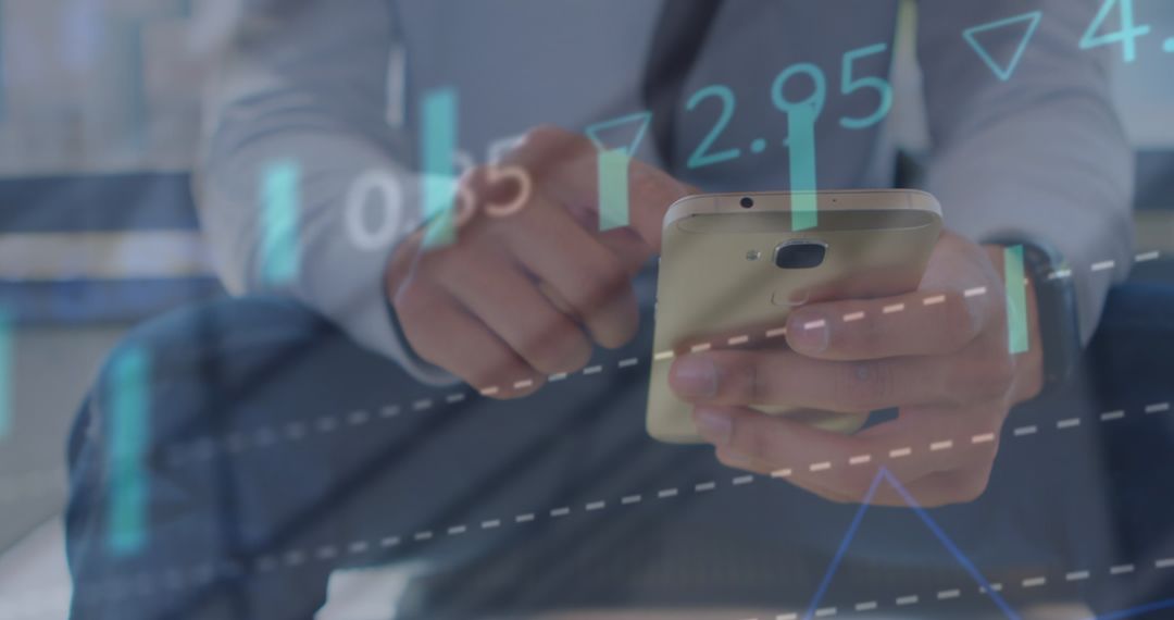 Financial Technology Concept With Mobile Stock Trading