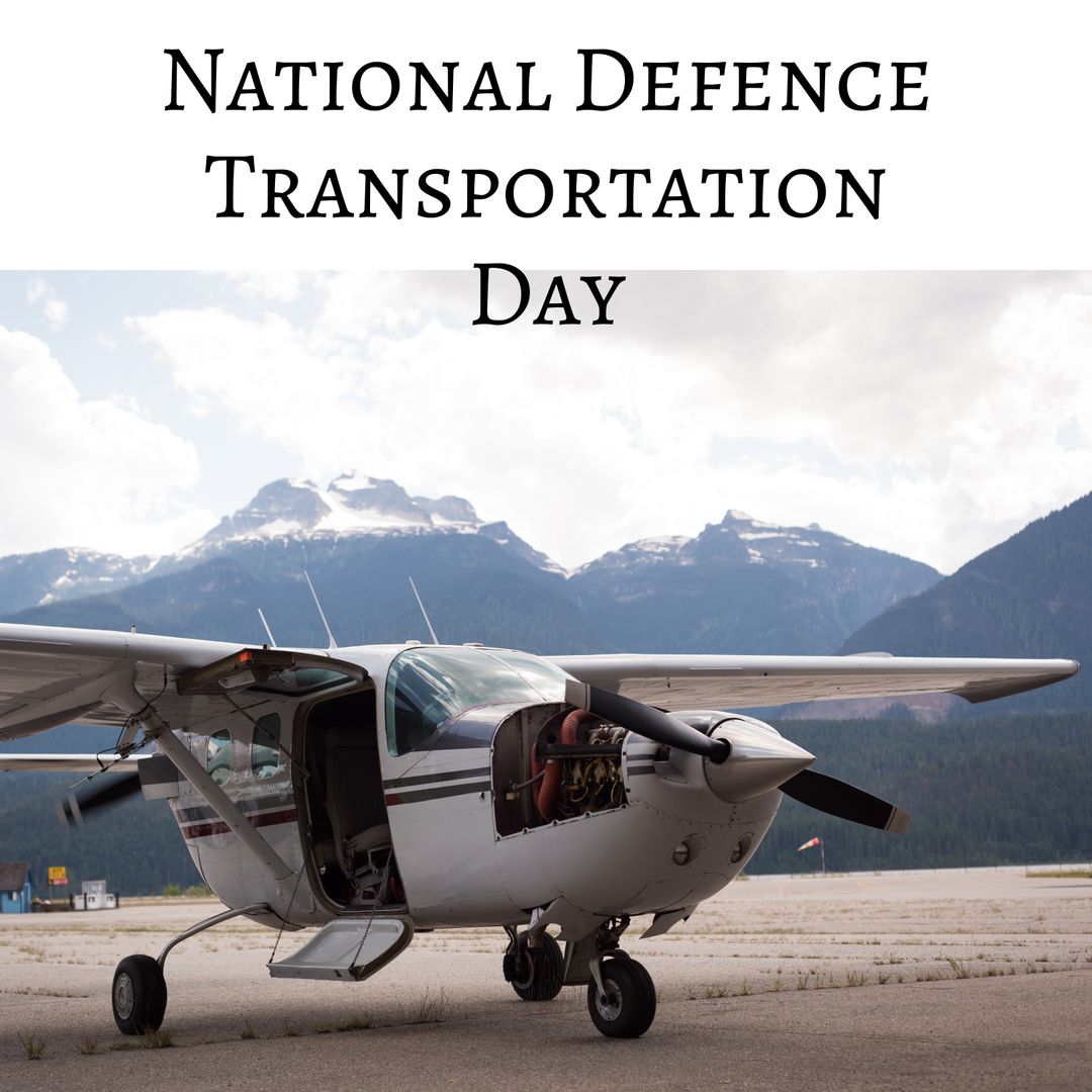 National Defense Transportation Day with Plane on Runway