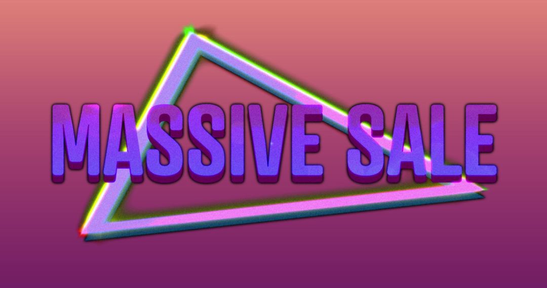 Vibrant Metallic Triangle Massive Sale Promotion