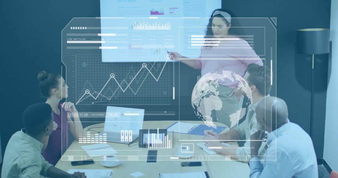 Business Presentation Featuring Data Analytics and Global Insights