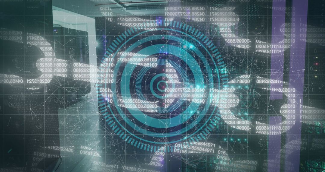 Futuristic Blockchain Technology and Data Processing Concept