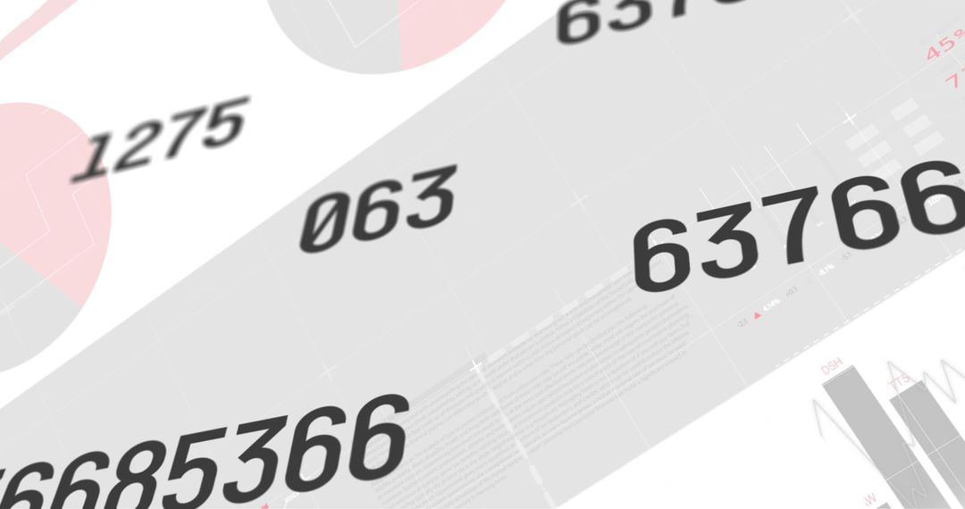 Close-up of Financial Data and Numbers on Digital Screen