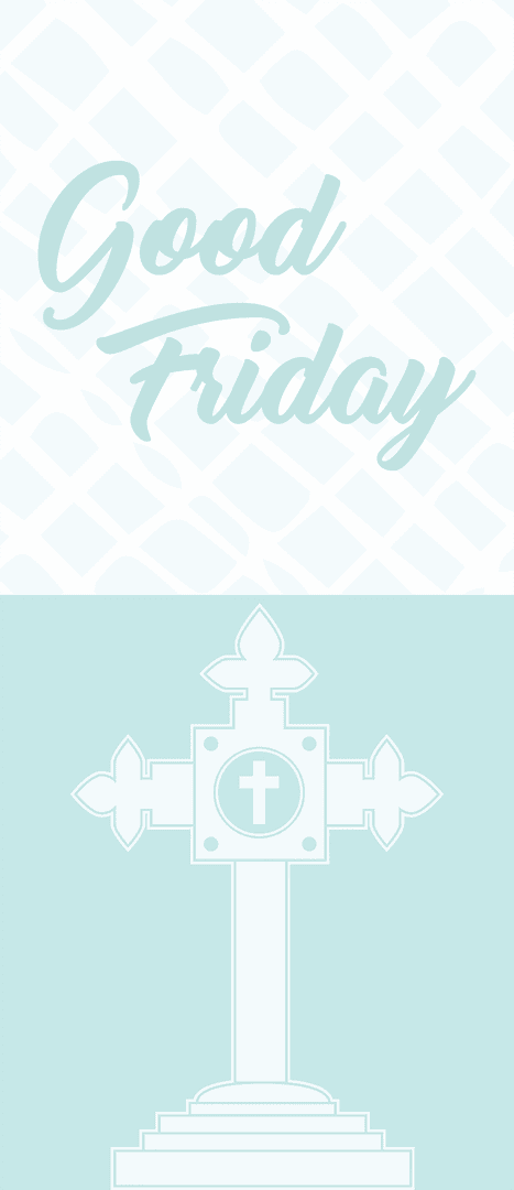 Good Friday Cross Icon on Transparent Plain Background for Easter