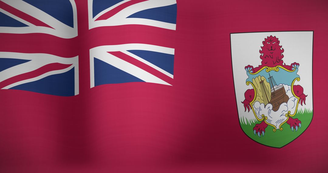Bermuda National Flag Waving in the Wind