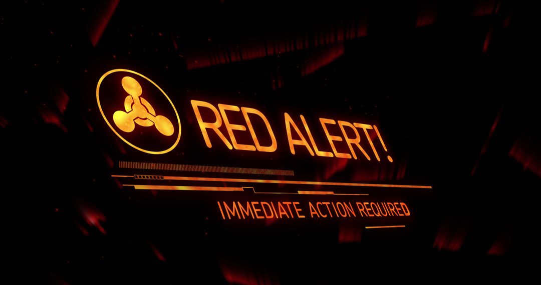 Urgent Red Alert Warning Sign on Black Background - Free Images, Stock Photos and Pictures on Pikwizard.com