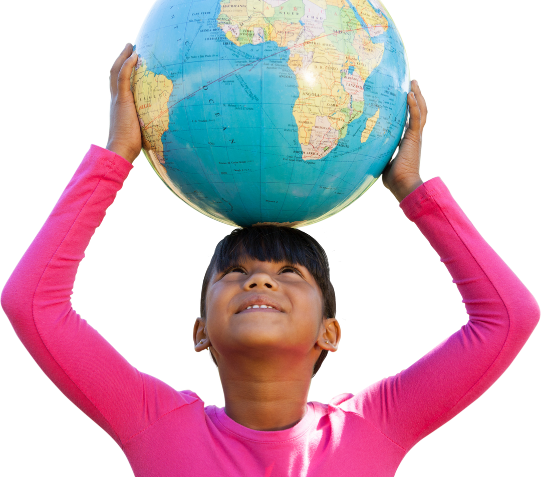 Cute Little Girl Holding Transparent Globe on Sunny Day - Download Free Stock Images Pikwizard.com