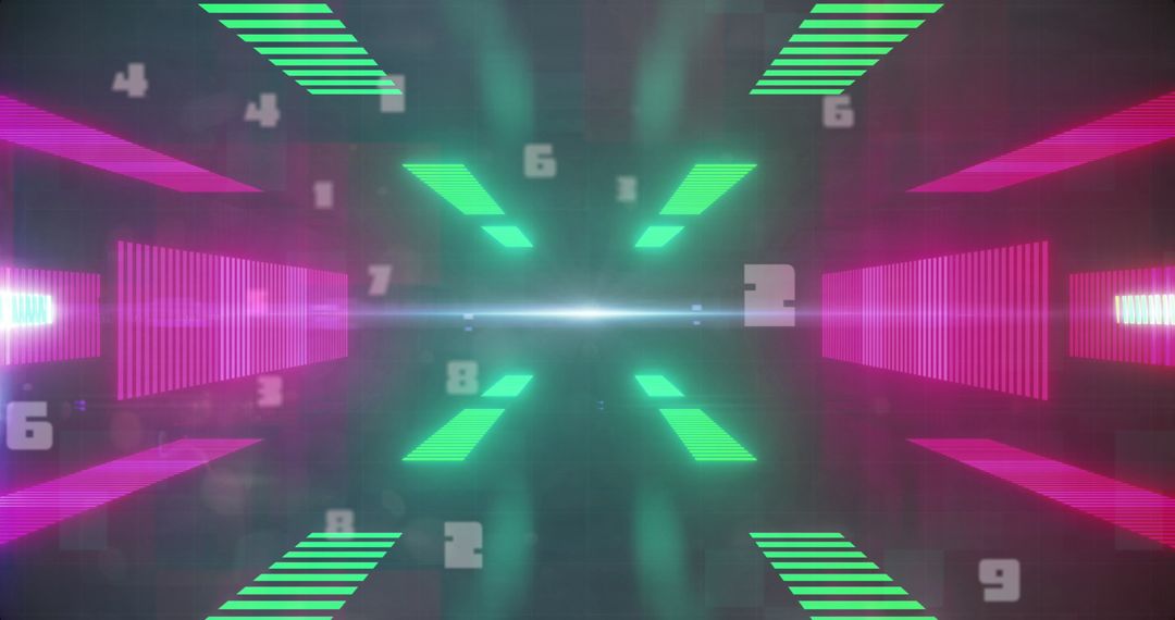 Futuristic Digital Interface with Glowing Data Codes