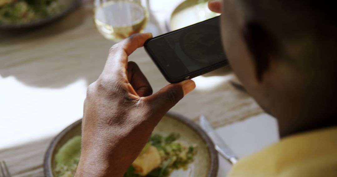 Person Taking Photo of Gourmet Meal with Smartphone - Free Images, Stock Photos and Pictures on Pikwizard.com