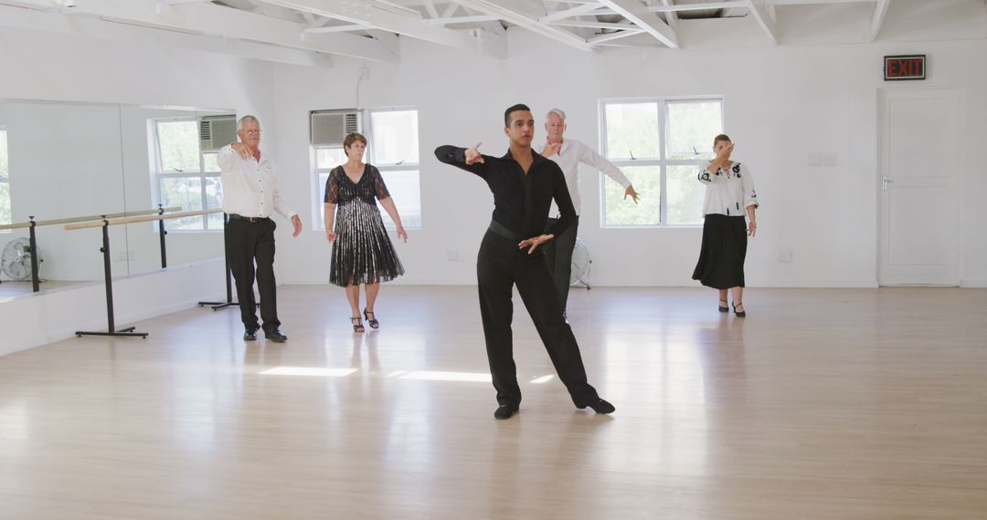 Senior Dance Class Learning New Routine in Bright Studio - Free Images, Stock Photos and Pictures on Pikwizard.com