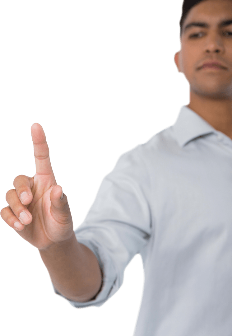 Transparent Concept: Businessman Interacting with Virtual Interface - Download Free Stock Images Pikwizard.com
