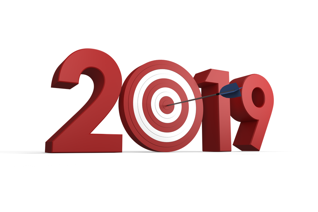 2019 with Bullseye Target and Dart on Transparent Background - Download Free Stock Images Pikwizard.com