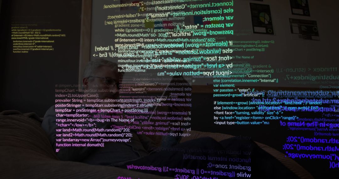 Man Typing Code Relaxed on Couch in Contemporary Living Room