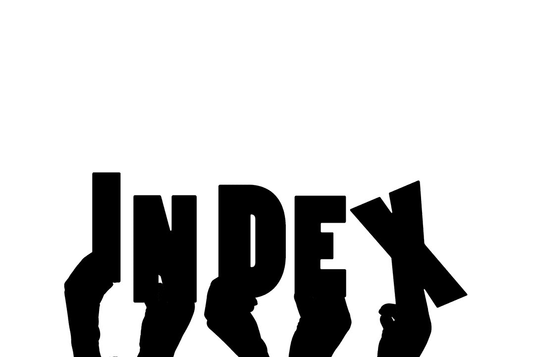 Illustration of Hands with Index Text on Transparent Background