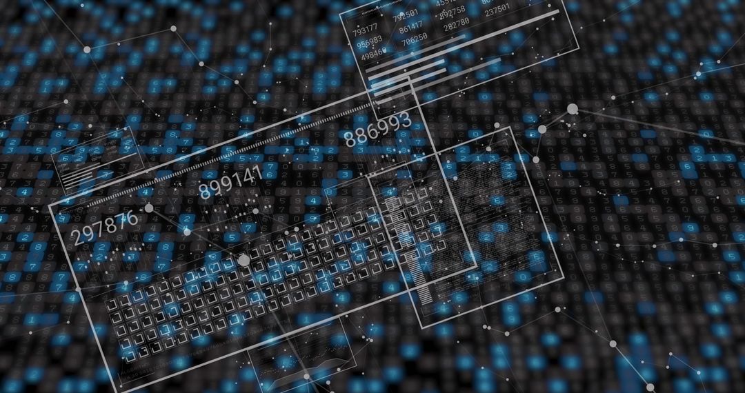 Abstract futuristic digital data with binary code tech