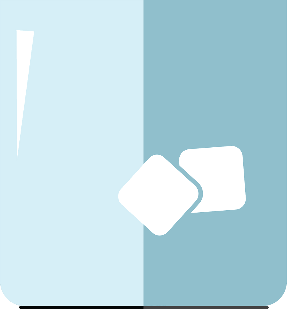 Transparent Glass with Ice Cubes Vector Illustration PNG