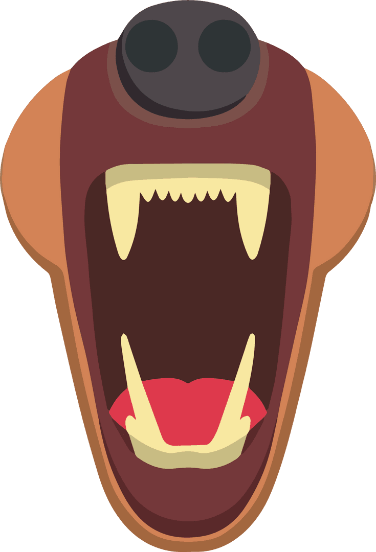 Transparent Predator Muzzle Illustrating Ferocity and Danger