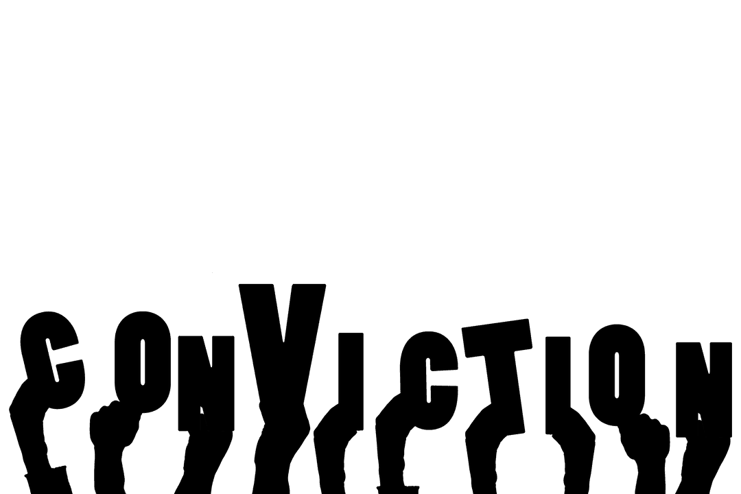 Hands Reaching Together with Conviction Text Transparent Design