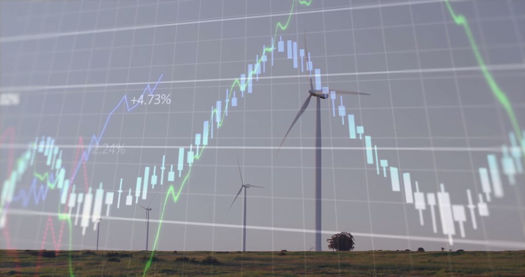 Wind Turbine and Stock Growth Progression in Renewable Energy Sector