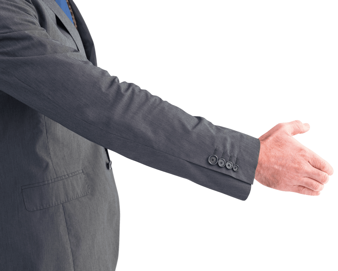 Transparent Handshake Invitation by Businessman