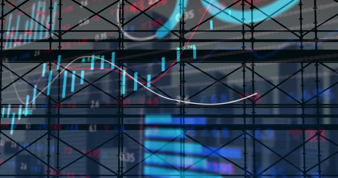 Global Business Analytics Concept on Digital Scaffold