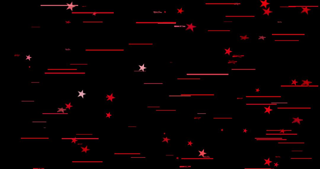 Red and White Stars Ambient Background Texture on Black Background