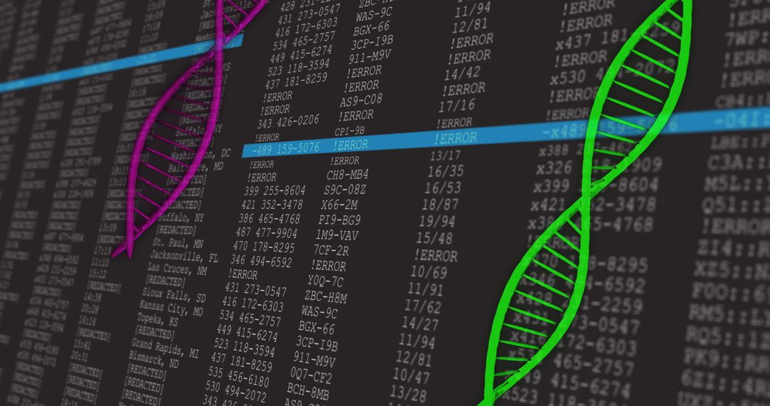 digital dna analysis concept with genetic data interface - Free Images, Stock Photos and Pictures on Pikwizard.com