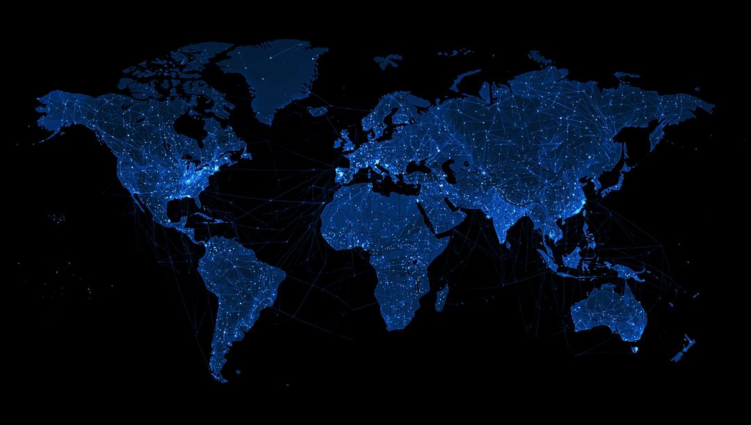 Global Connectivity Network Illuminated Map