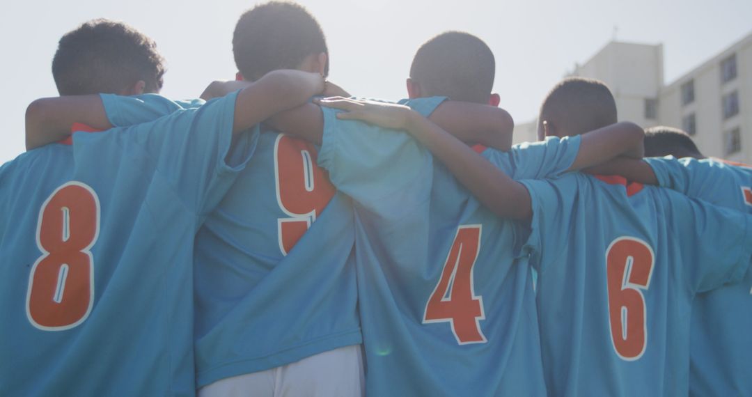 Youth Soccer Team Unity Huddle Before Game - Free Images, Stock Photos and Pictures on Pikwizard.com