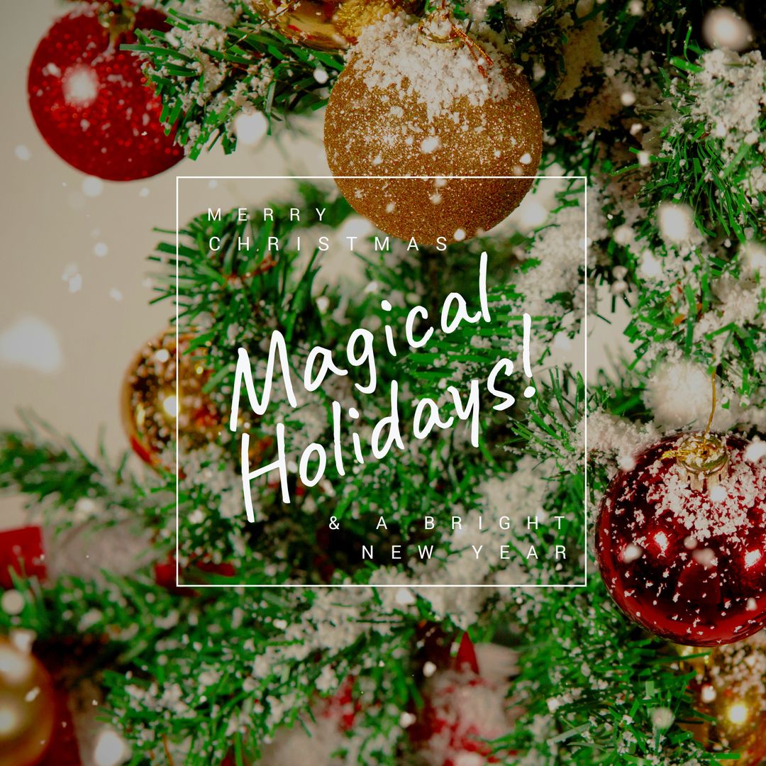 Vibrant Christmas Tree with Festive Baubles