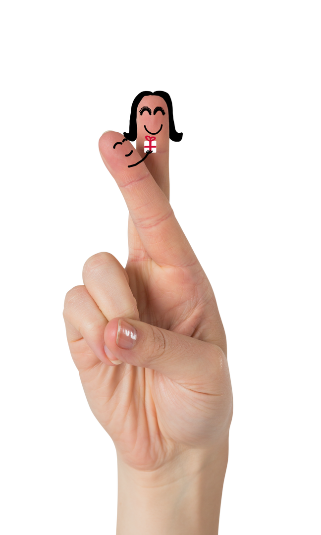 Finger Characters Celebrating Birthday on Transparent Background - Download Free Stock Images Pikwizard.com