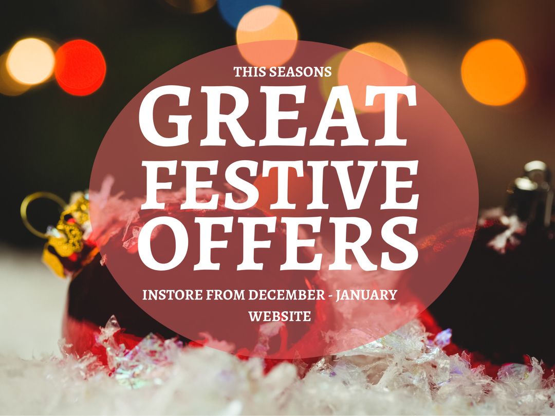 Festive Holiday Promotion with Vibrant Decorations