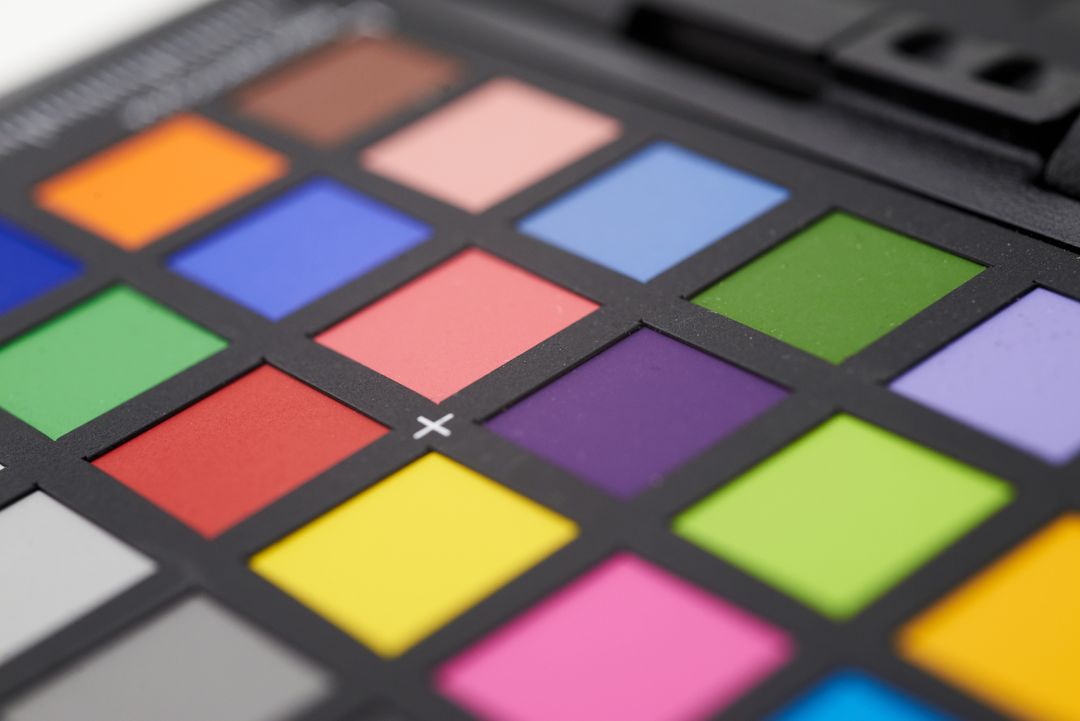 Showing Color Calibration Chart with Vibrant Swatches for Photography and Design Workflows