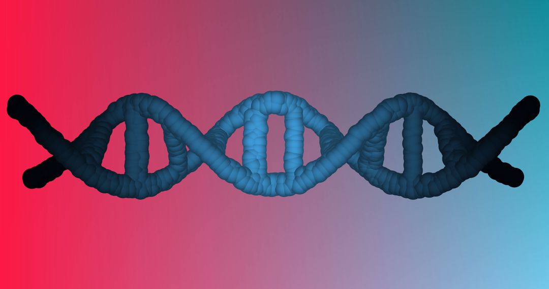 Digital DNA Strand on Gradient Background