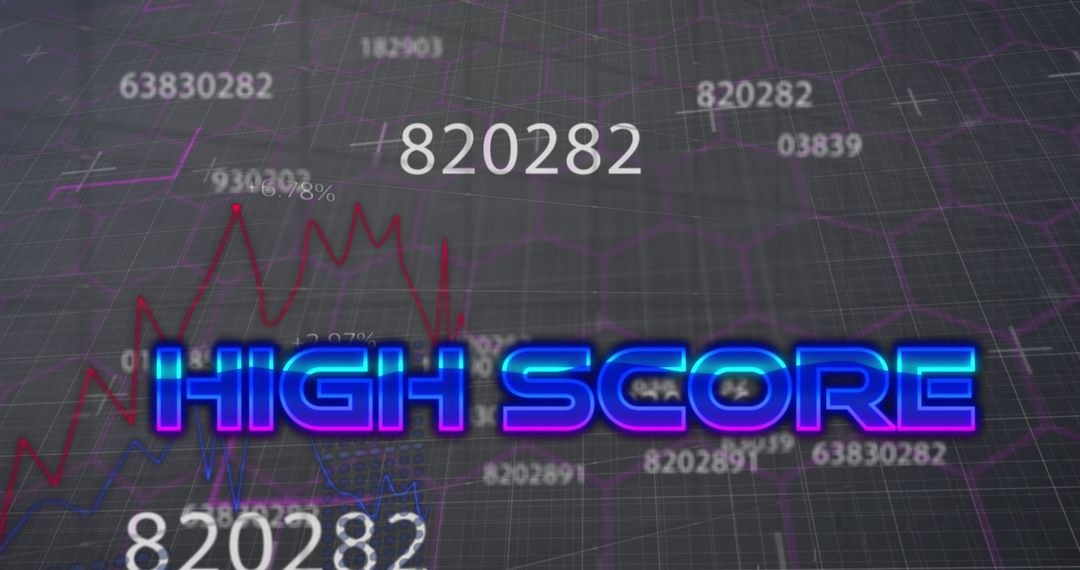 High Score Overlay Data Depiction with Graphic Design