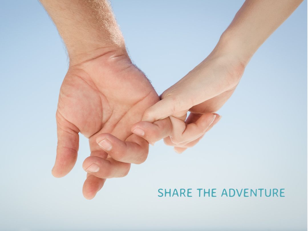 Couple Holding Hands Symbolizing Adventure and Trust - Download Free Stock Templates Pikwizard.com