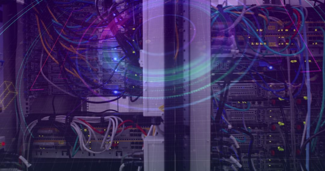 Futuristic Servers with Digital Scan Effect