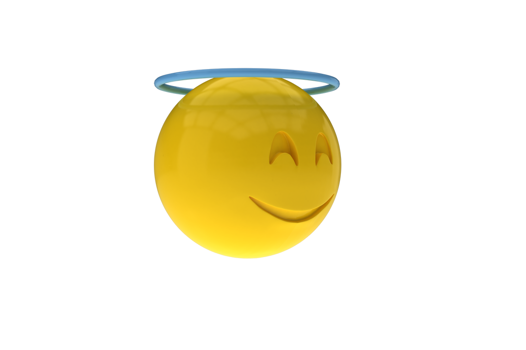 3D Transparent Yellow Smiley Face with Halo - Download Free Stock Images Pikwizard.com