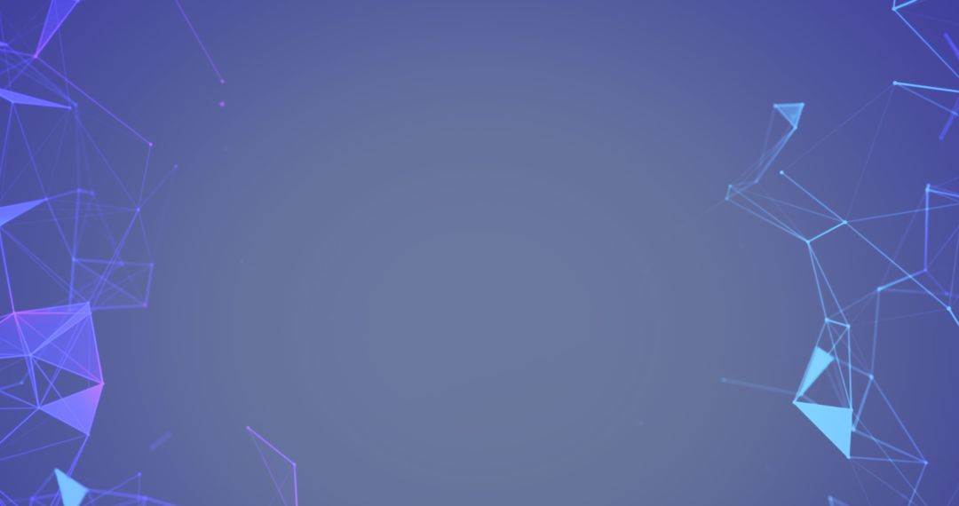 Abstract Network of Plexus Connections on Purple Background