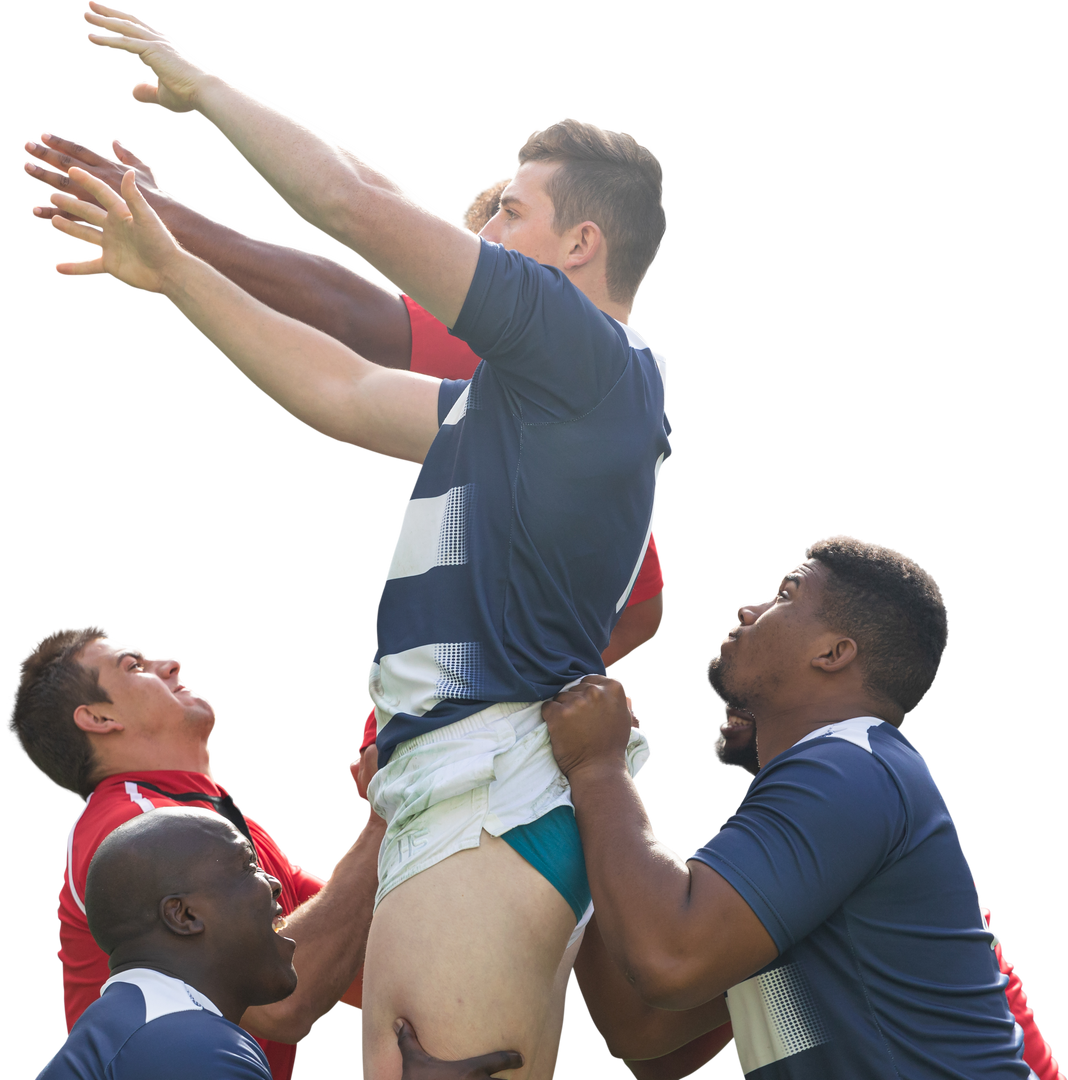 Diverse Rugby Players Competing During Intense Match, Transparent Background - Download Free Stock Images Pikwizard.com